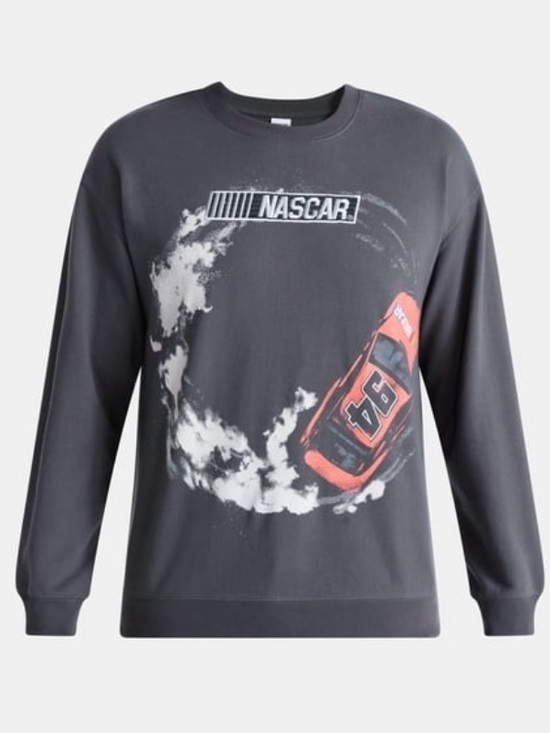Nascar Other - Nascar Charcoal Crewneck Sweatshirt with Red Racecar Graphic